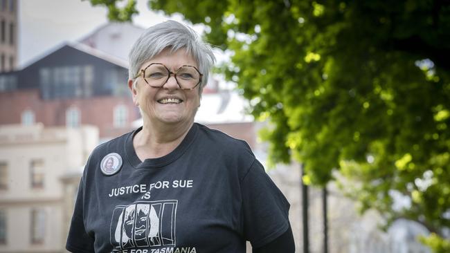 Sue Neill- Fraser Support Group President Rosie Crumpton- Crook after her release from prison. Picture: Chris Kidd