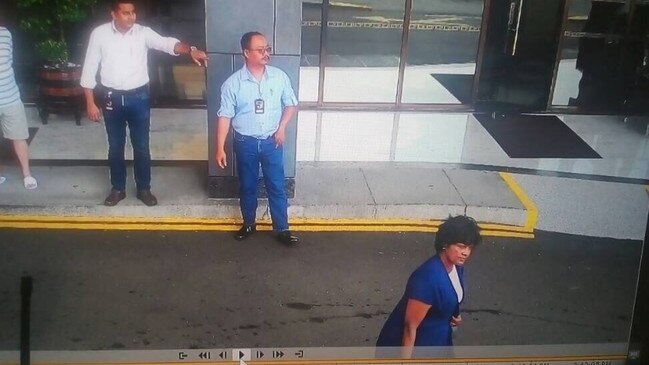 The last known photo from CCTV of Australian citizen Annapuranee Jenkins as she leaves her hotel in Penang, Malaysia.