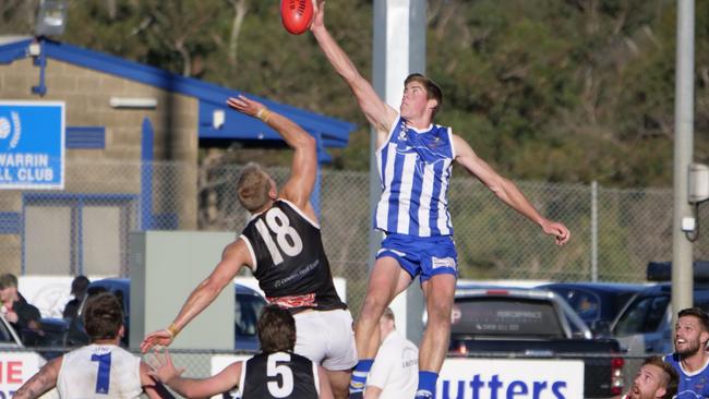 Langwarrin key defender Mitch Cuthbert has joined Frankston. Picture: Paul Churcher