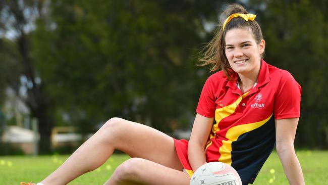 Netballer Tyler Orr, 17. Picture: (AAP Image/ Keryn Stevens)