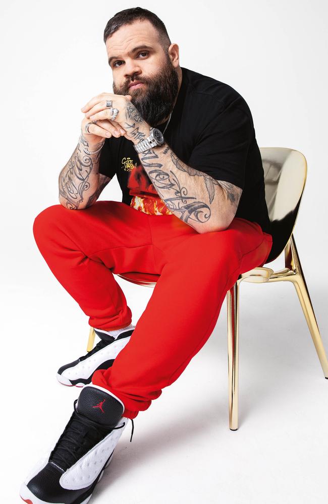 Guest star … Indigenous rap artist Briggs will be a guest on new NITV panel series, The Whole Table. Picture: GQ