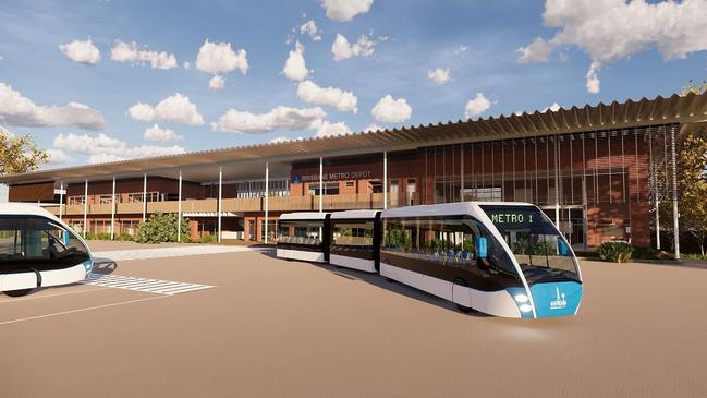 An artist's impression of the planned Brisbane Metro Rochedale depot