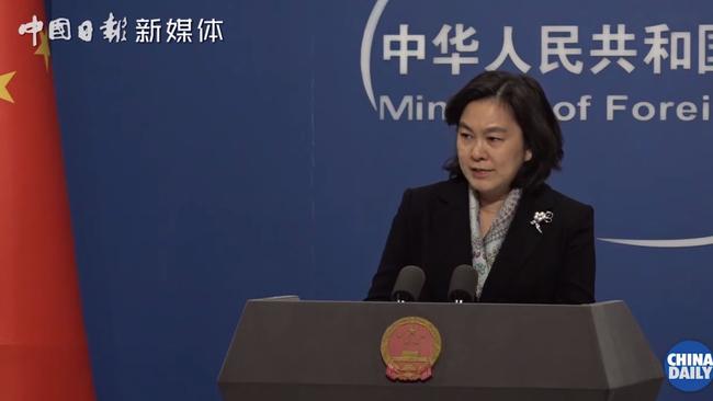 China’s Foreign Ministry spokeswoman Hua Chunying. Picture: Screengrab