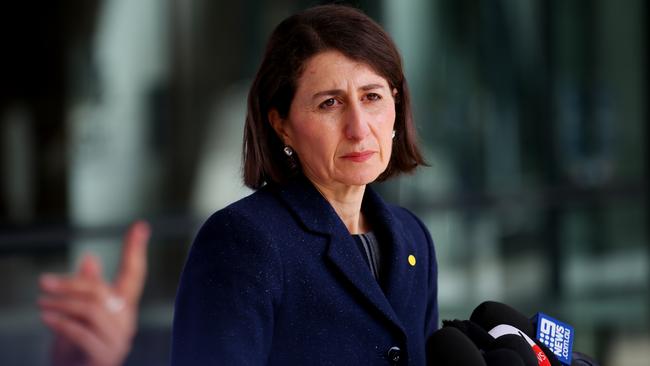 NSW Premier Gladys Berejiklian provides a Covid-19 update on Thursday. Picture: NCA NewsWire / Nikki Short