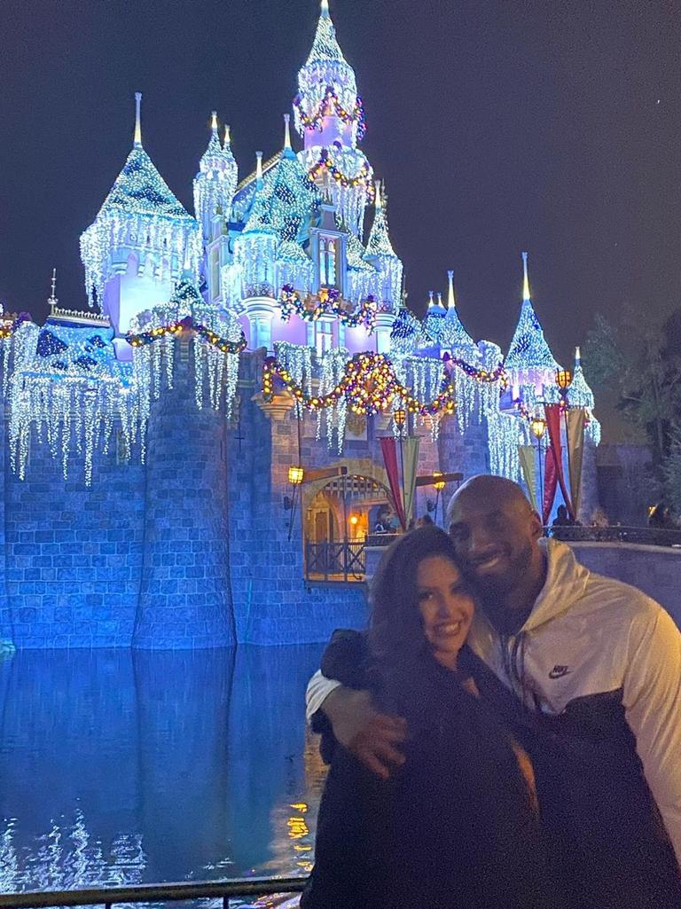 Vanessa Bryant enjoys a day at Disneyland with her daughters Natalia,  Bianka, and Capri