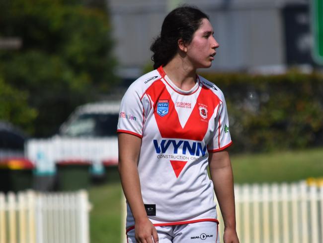 Taylah El-Ters. Picture: Sean Teuma. Lisa Fiaola Cup trial, St George Dragons vs Sydney Roosters at Mascot Oval, 13 January 2024.