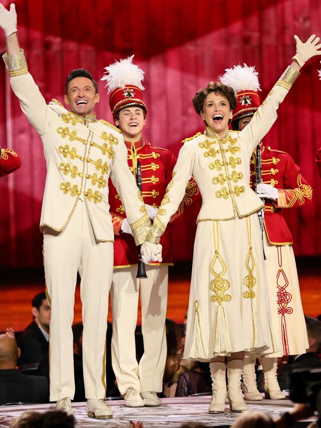 Jackman and Foster co-starred in The Music Man on Broadway together. Picture: Theo Wargo/Getty