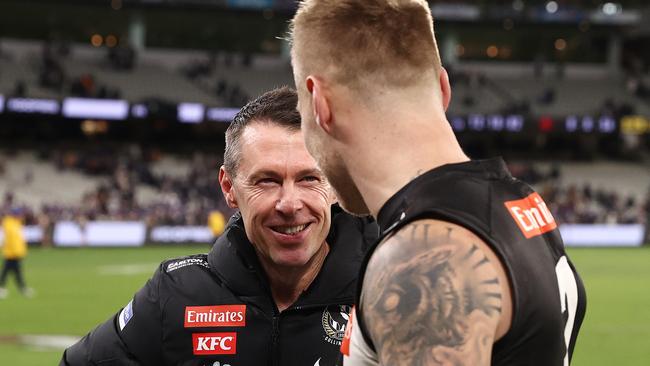 Craig Macrae addressed the Jordan De Goey incident. Picture: Michael Klein