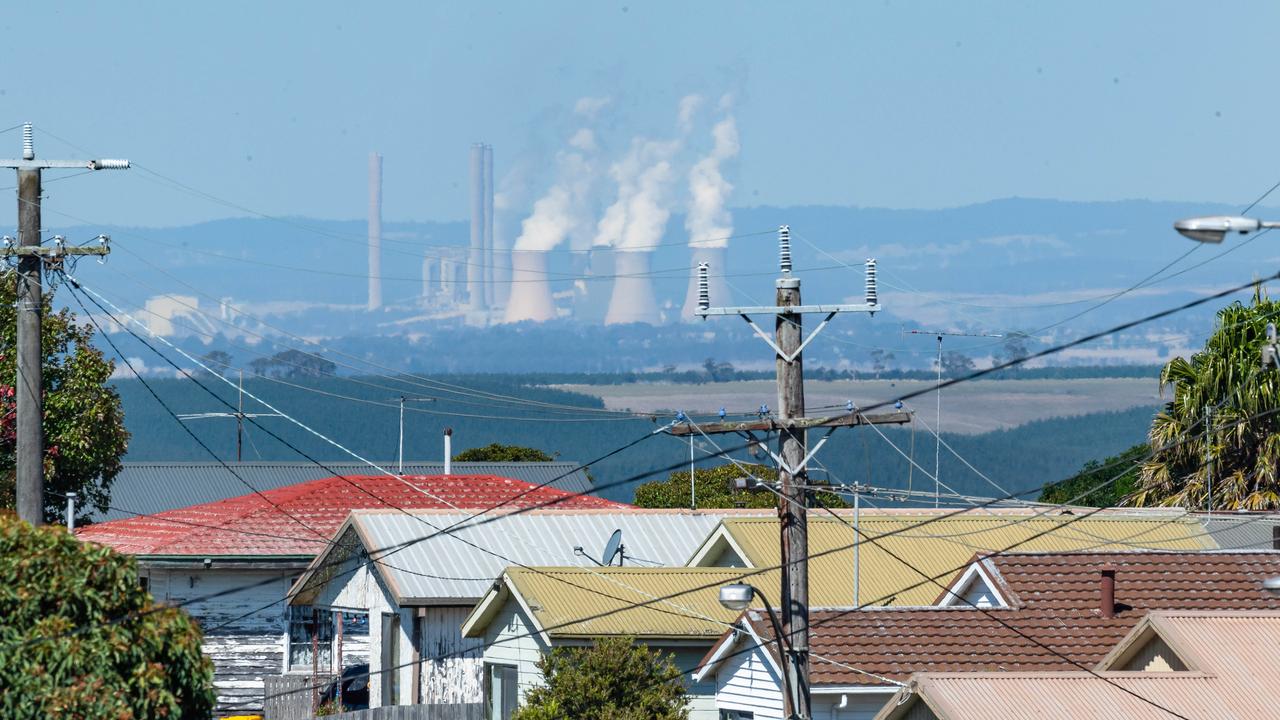 Yallourn North looking towards Loy Yang A Power station. Picture: Jason Edwards