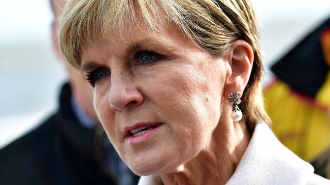 Foreign Affairs Minister Julie Bishop. Picture: Keyn Stevens