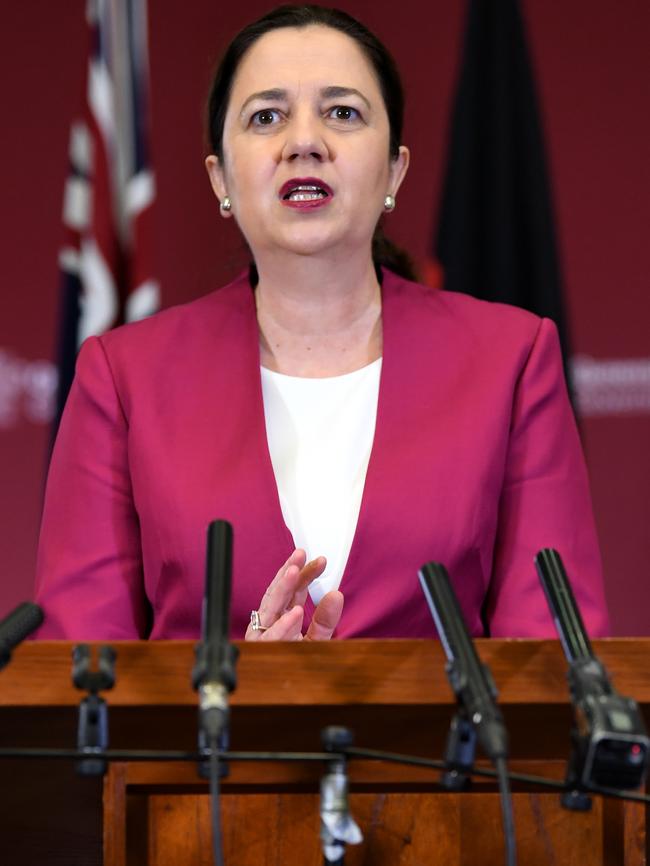 Queensland Premier Annastacia Palaszczuk today. Picture: AAP