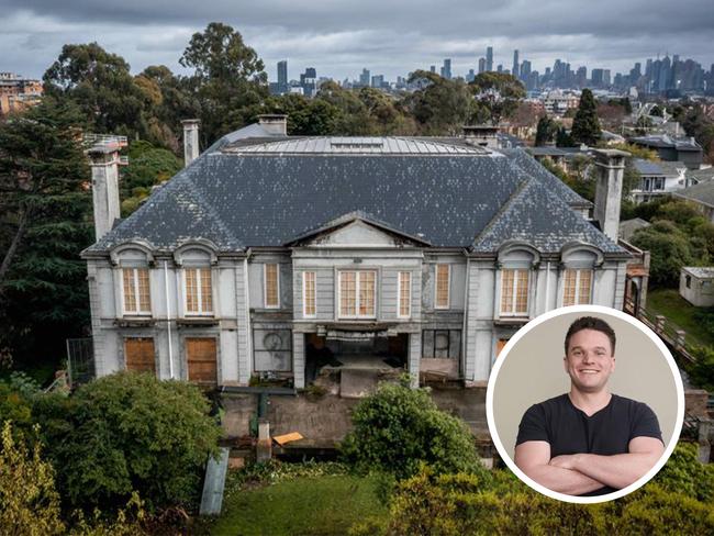 4.3 Edward Craven and one of his Toorak mansions. Picture: Supplied