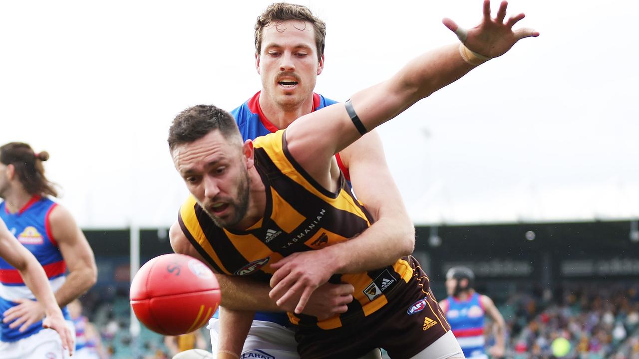 Hawthorn veteran Jack Gunston is an unrestricted free agent. (Photo by Mark Metcalfe/AFL Photos/via Getty Images)