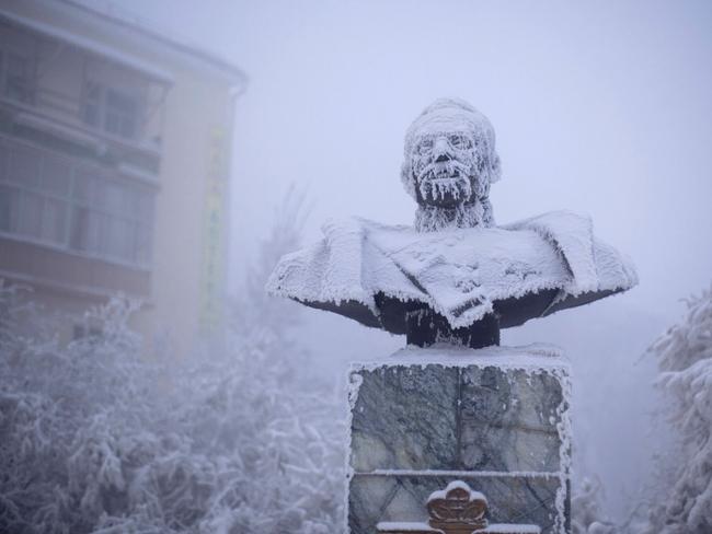 A statue of Ivan Kraft, one of the first governors of Yakutsk. Picture: Amos Chapple/REX/Shutterstock/Australscope