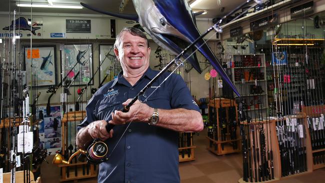 World famous fishing and tackle shop Bransfords has been sold to convenience store and hotel mogul Adam Adams. Bransfords owner Keith Graham is looking forward to remodelling the shop, which opened 28 years ago, to coexist with a 24 hour Night Owl service station and store. Picture: Brendan Radke