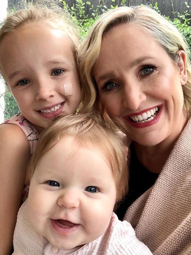 Fifi Box, pictured with daughters Trixie and Daisy, misses getting out of the house. Picture: Instagram