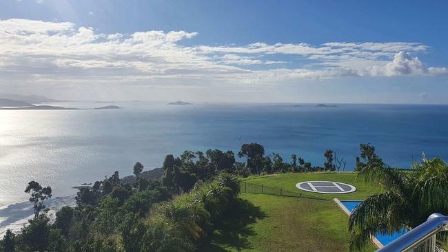 Chesapeake Whitsunday sits on a hill overlooking Airlie Beach and the islands. Picture: Supplied