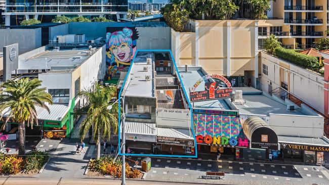 The Goldstein family's former bakery site at the 3218 and 3220 Surfers Paradise Boulevard.