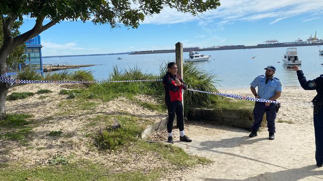 A police operation is underway at Frenchmans Beach, La Perouse. Picture: Georgia Clark