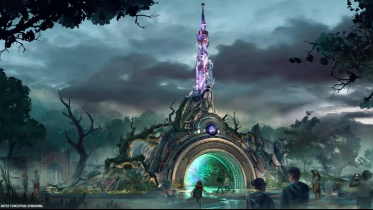 Each portal in Celestial Park will be themed for each world. Picture: Universal Destinations &amp; Experiences