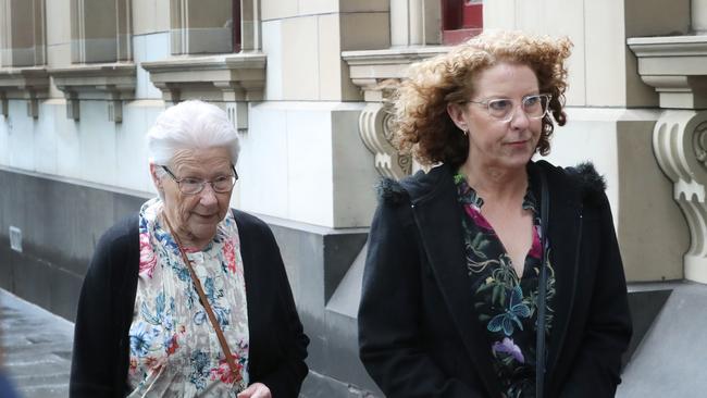 Mr Hill’s wife Robyn and daughter Debbie declined to speak. Picture: NewsWire/ David Crosling