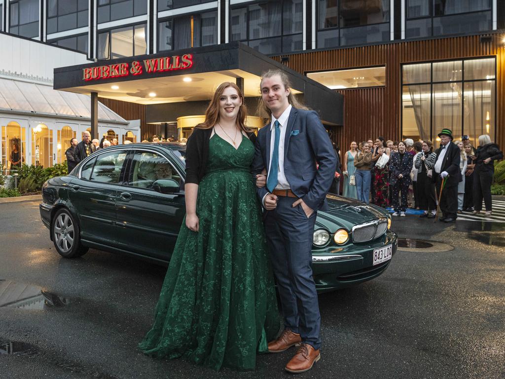 Graduate Isabella Kearney with partner Jetson at Toowoomba Flexi School formal at Burke and Wills Hotel, Thursday, October 10, 2024. Picture: Kevin Farmer