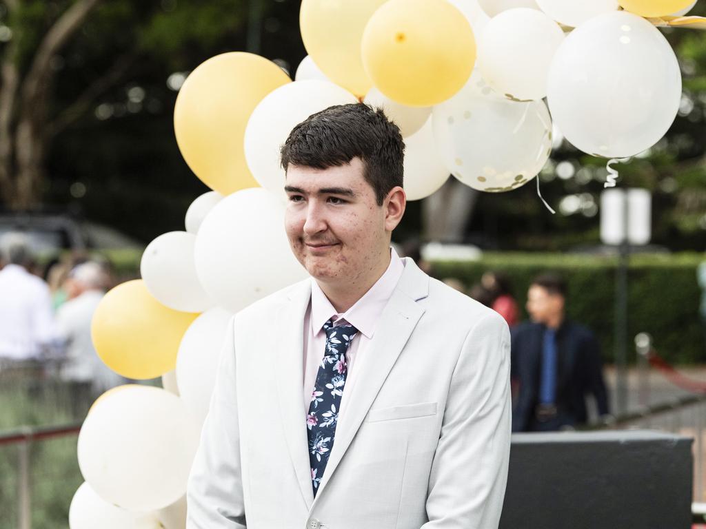 Harrison Cojean at Centenary Heights State High School formal at Picnic Point, Friday, November 15, 2024. Picture: Kevin Farmer