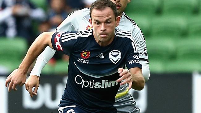 Leigh Broxham has played the most games for one club in the A-League. Picture: Getty