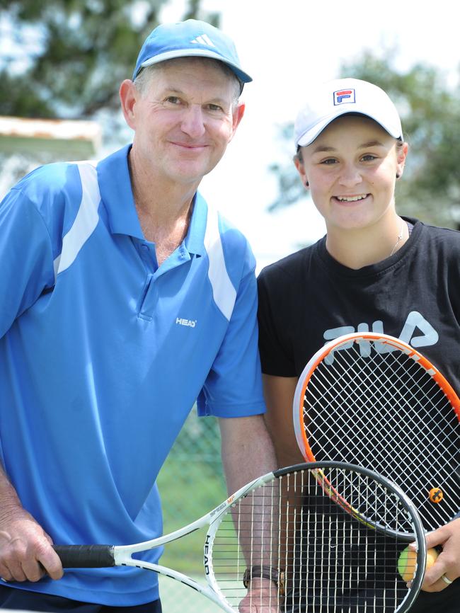 Ash Barty with Jim Joyce. Picture: Patria Jannides