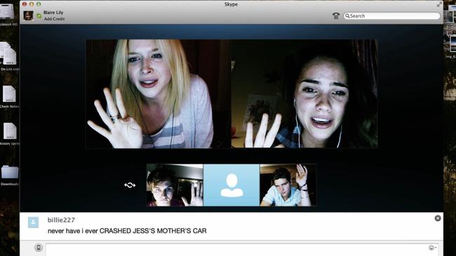 Really gets at you ... Horror movie Unfriended is set entirely on the screen of a laptop computer. Picture: Universal