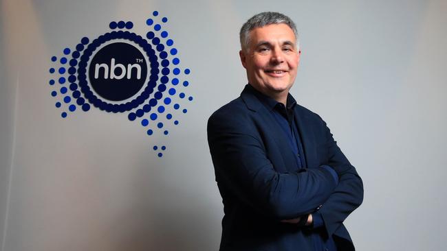 NBN Co boss Stephen Rue will present proposed broadband prices to retail service providers next week. Picture: Aaron Francis