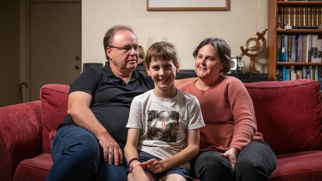 Bruce and Janet McMillian with son Lochlan will walk their 12th Hope Bereavement Walk this Sunday in memory of their son Liam who was stillborn. Picture: Brad Fleet