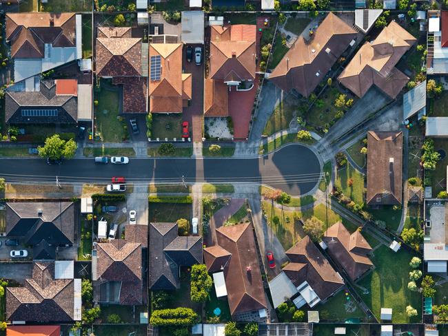 fFying over the suburbs of Melbourne Australia