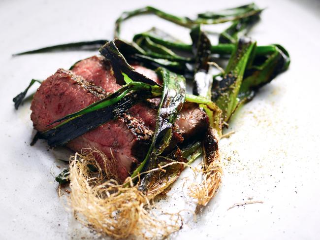 Matilda’s Wagyu bavette with charred spring onion