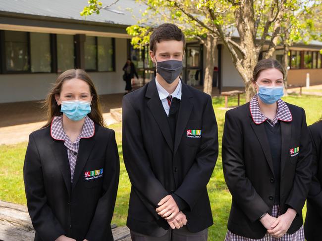 Mount Clear College leaders Lilly Hull, Matt Flindt, Charlotte Allan and Molly Coleman.