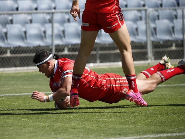 Lucas Muir scores the first try of the grand final. Picture Warren Gannon Photography