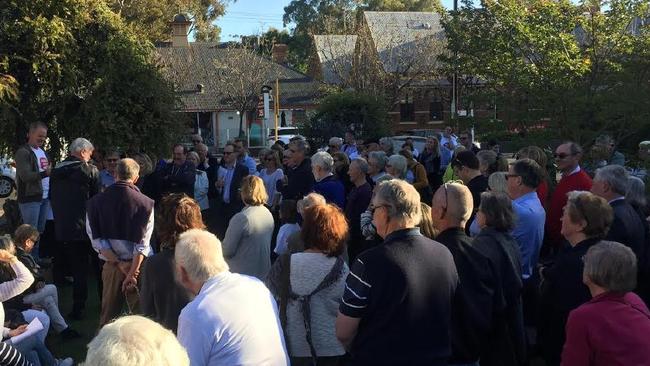 The turnout at Burnside Council meeting, follows a public meeting in Kensington Park last week. Picture: James Gratton