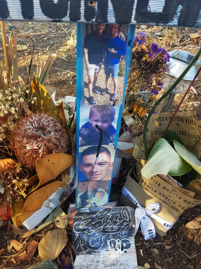 The memorial to Jeremy ‘Jerra’ Turner. Picture: Renee McKeown