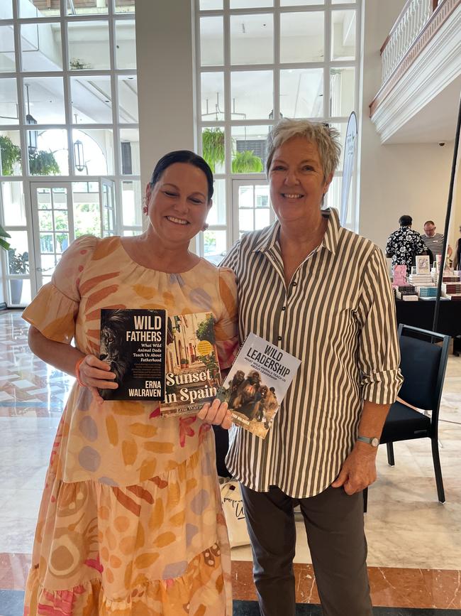 Erna Walraven and Tara Diversi at the Cairns Tropical Writers Festival. Picture: Kristina Puljak