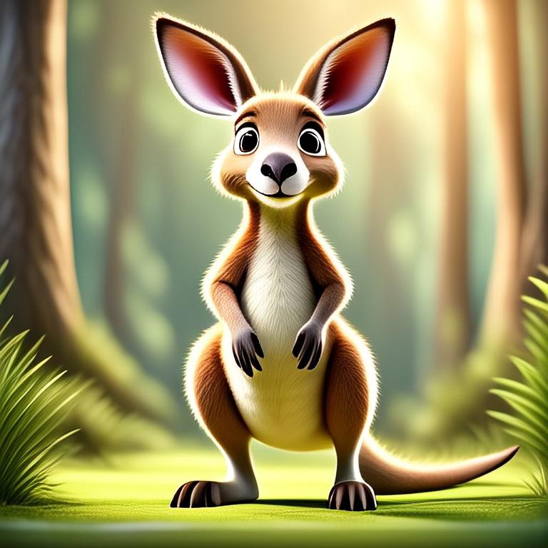 This is meant to be a kangaroo, as created by Image Playground. The ears look definitely look more like a bunny rabbit as was the case in most of the renditions.