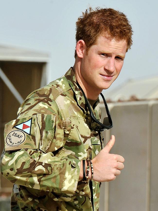 Harry at Camp Bastion in Afghanistan, 2012. Picture: John Stillwell/AFP