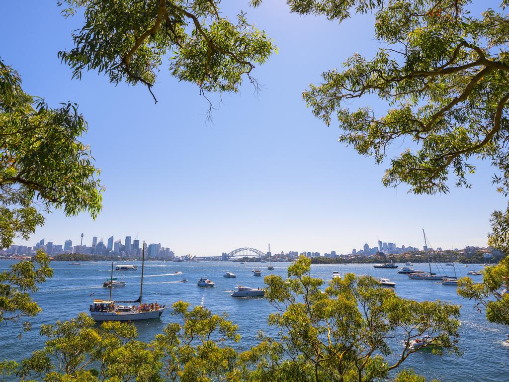 Sydney Harbour skyline from Bradleys Head, Mosman. Picture: Destination NSW