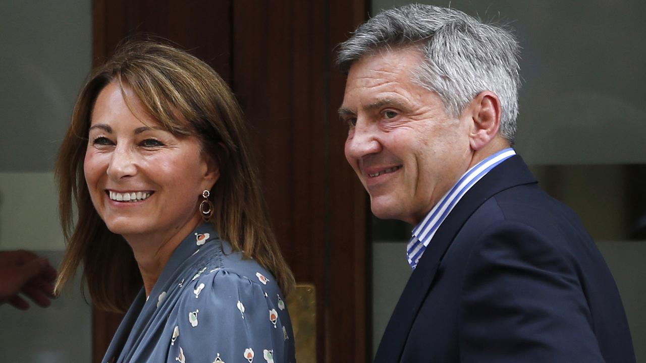 Among other things, the Tatler article claimed Prince William is ‘obsessed’ with Kate’s mum Carole Middleton, seen here with Kate’s dad Michael. Picture: Lefteris Pitarakis/AP