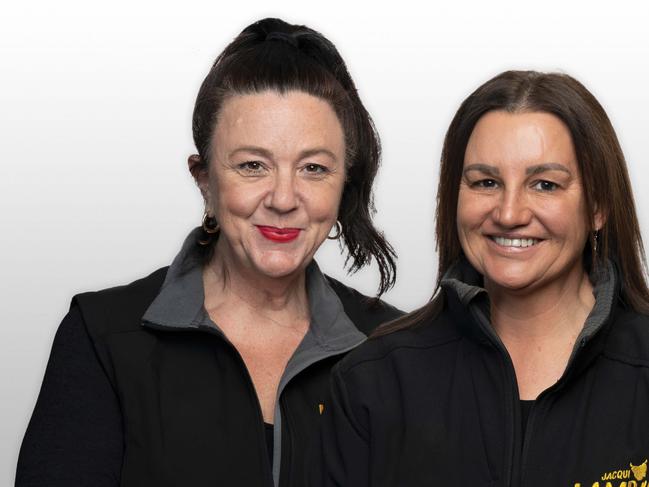 Jacqui Lambie's (right) office manager Tammy Tyrrell (left), the new senator for Tasmania. Picture: Supplied