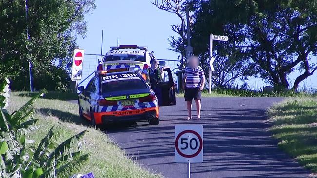 Just before 3pm on Monday paramedics rushed to the steep, winding hills of Korora, north of Coffs Harbour to reports of a car surfing accident. Photo by Frank Redward