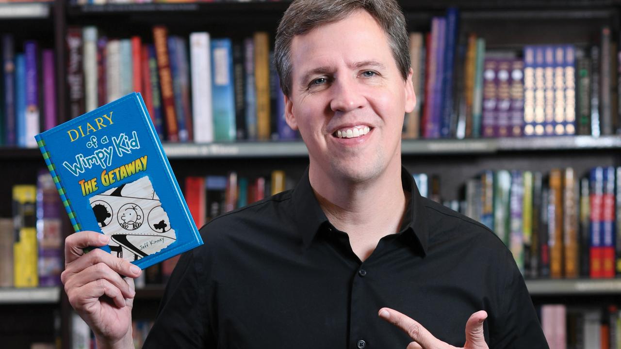 US author Jeff Kinney’s 15 Diary of a Wimpy Kid books are among the top 50 most popular children’s books in Australia of the past decade. Picture: Filip Wolak