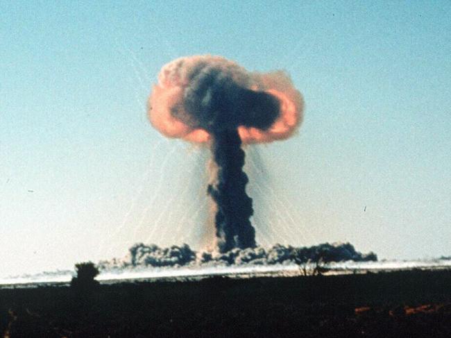 Nuclear test at Maralinga during the 1950s.