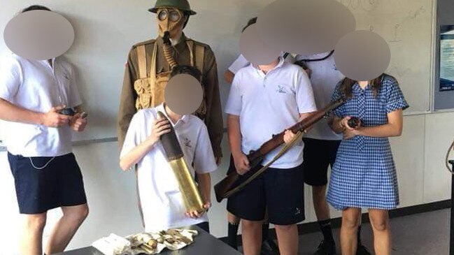 This image of children holding weapons was posted online. Picture: Supplied