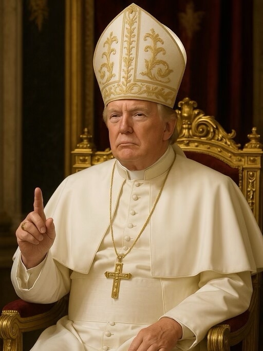 President Donald Trump posted an AI-generated image of himself as the Pope. Source: TruthSocial