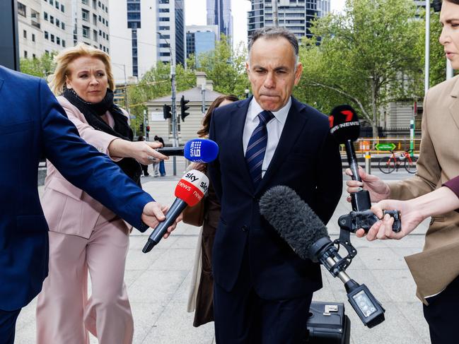 MELBOURNE, AUSTRALIA - Newswire Photos September 24, 2024: Victoria Liberal Leader John Pesutto arrives at the Melbourne federal court as his defamation battle continues with Moira Deeming. Picture: NewsWire / Aaron Francis